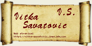 Vitka Savatović vizit kartica
